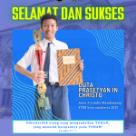 Selamat dan sukses untuk Ananda Duta Prasetyan in Christo 8B